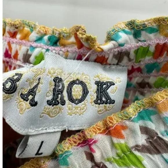 Anthropologie Barok Paris Womens Island Passage High Rise Patchwork Shorts -Sz L - Picture 6 of 8